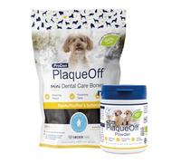 ProDen PlaqueOff Value Pack for Dogs, 180g Powder & 20 Mini Bones