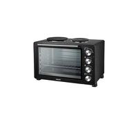 Prodex PX7145B Electric Mini Oven with Grill and Double Hotplate Hob, 45 Litre, Ideal for Roasting, Baking, Grilling