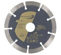 PRODIAMANT diamond cutting disc universal 125mm 5 inch x 22.2 mm concrete, stone, brick 5 inch diamond disc 10mm segment