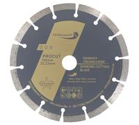PRODIAMANT diamond cutting disc universal 180mm 7inch x 22.2 mm concrete, stone, brick 7 inch diamond disc 10mm segment
