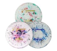 Prodigy Fractal Disc Golf Set | 3 Piece Disc Golf Starter Set for Beginners | Includes PA3, M4, F7 | Perfect for Newer Players | Lightweight, Grippy Plastic w/Splash Effect | 170g+ (Colors May Vary)