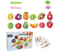 Produce Lacing Toy - Harvest Theme Beaded Blocks, Creative Stringing Cord Packs, Nursery Coordination Training Line | Early Learning Sorting Counters Car Ride Amusement Kindergarten Present Boys