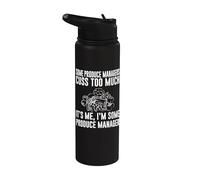 Produce Manager Apparel - Funny Managers Design Stainless Steel Insulated Water Bottle