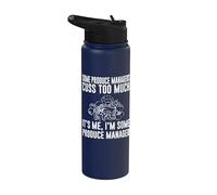 Produce Manager Apparel - Funny Managers Design Stainless Steel Insulated Water Bottle