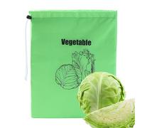 Produce Saver Pouch - 30g Polyester Foil Freshness Storage Bag, Lightweight Drawstring Vegetable Keeper, Air Isolation Fruit Organizer with Fresh Retention Design System | Shopping Travel Use