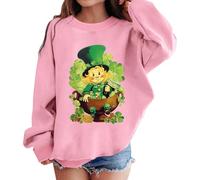 Product Category Girls Hoodies & Sweatshirts Product Title Kid's Graphic St Patricks Day Prints Sweatshirt Crewneck Long Sleeve Cute Drop Shoulder Pullover Tops (3-4 Years)