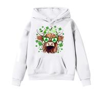 Product Category Girls Hoodies & Sweatshirts - Product Title Kids St Patrick's Day Long Sleeve Pullover Hoodie for Girls Comfortable Blend Sweatshirt with Cozy Fleece Liner (White, 10-11 Years)