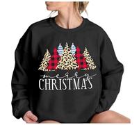Product Category Women's Hoodless Sweatshirt - Product Title Womens Christmas Sweatshirts 2024 In The Christmas Graphic Pullover Tops Crew Neck Long Sleeve Sweater (Black, M)