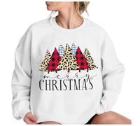Product Category Women's Hoodless Sweatshirt - Product Title Womens Christmas Sweatshirts 2024 In The Christmas Graphic Pullover Tops Crew Neck Long Sleeve Sweater (White, M)