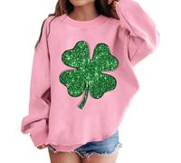 Product Classification Girls Hoodies & Sweatshirts | Product Title Kid's Graphic St Patricks Day Prints Sweatshirt Crewneck Long Sleeve Cute Drop Shoulder Pullover Tops (9-10 Years)