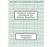 Product Listing Notebook for Online Resellers: Inventory Logbook - Gift for Home Business, Side Hustle, Entrepreneur, Thrifter, Picker
