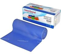 (Product of Malaysia) Sanctband Level 4 Heavy-Blue 6 Yards Resistance Exercise Bands Physical Therapy for Strength Training Yoga Pilates Stretching Stretch Elastic Band Different Strengths Workout