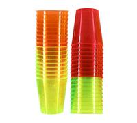 Product Pro 72 x Neon Plastic Shot Glasses (30ml to Brim) 2cl 20ml Marked