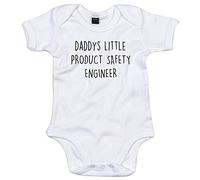 Product Safety Engineer Baby Body Suit Daddys Little Newborn Babygrow White with Black Print 0-3 Months