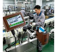 Production Line Automatic Date Coding Machine, Touch Screen Industrial Inkjet Coder for Variable Data Printing