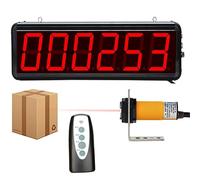 Production Line Counter with Remote Control, Large Screen, 30cm Sensing, Power-off Memory for Assembly Lines and Conveyor Belt Packaging