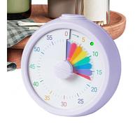 Productivity Clock - Visual Countdown Monitor, Silent Seconds Tracker, Vibrant Spectrum Analog Disc, Manages Daily Task Completion, Educational Management Category, Rainbow Colored