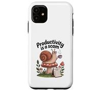 Productivity Is a Scam - Slow Living Snail for Chill Souls Case for iPhone 11