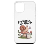 Productivity Is a Scam - Slow Living Snail for Chill Souls Case for iPhone 12/12 Pro