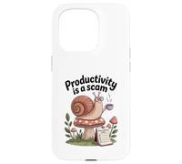Productivity Is a Scam - Slow Living Snail for Chill Souls Case for iPhone 15 Pro