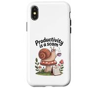 Productivity Is a Scam - Slow Living Snail for Chill Souls Case for iPhone X/XS
