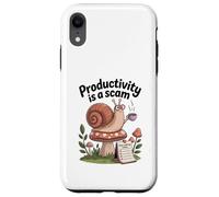 Productivity Is a Scam - Slow Living Snail for Chill Souls Case for iPhone XR