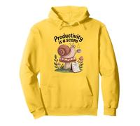 Productivity Is a Scam - Slow Living Snail for Chill Souls Pullover Hoodie