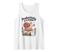 Productivity Is a Scam - Slow Living Snail for Chill Souls Tank Top