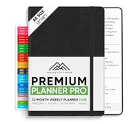 Productivity Store Planner PRO - Best Goal & Productivity Planner | 1 Year Undated Planner For Men & Women | Daily Planner & Weekly Planner | Black