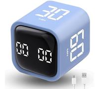 Productivity Timer Flip Gravity Sensor Cube Timer Countdown & Countup,Mute & Vibrate & Sound，5/10/30/60min & Custom Timing, Perfect for ADHD,Work,Learning,Kitchen Cooking