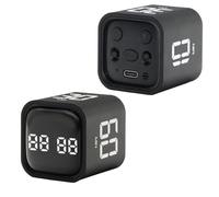 Productivity Timer Flip Gravity Sensor Cube Timer Countdown & Countup,Mute & Vibrate & Sound，5/10/30/60min & Custom Timing, Perfect for ADHD,Work,Learning,Kitchen Cooking