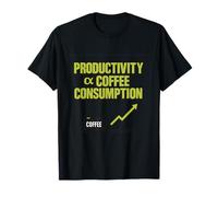 Productivity vs Coffee Consumption Office Humor Graphic T-Shirt