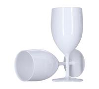 ProductPro 24 x Wine Glasses White 300ml Reusable Plastic | Dishwasher Safe