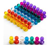 Products4Future® 56 Colorful Magnets for Whiteboard | 7 Assorted Color Strong Push Pin Magnets | Perfect Magnetic Push Pins to use as Refrigerator Magnets, Whiteboard Magnet, Classroom Magnet