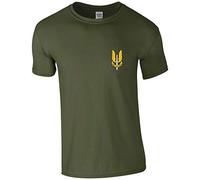 Productsave SAS Special Air Service Insignia Who Dares Wins Mens Tshirt British Army Military (L, Military Green)