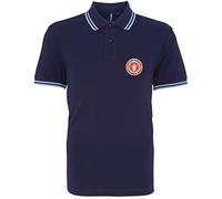 Productsave Wigan Casino Northern Soul Keep The Faith Mens Premium Polo Shirt Mod (Large, Navy/Sky Blue)