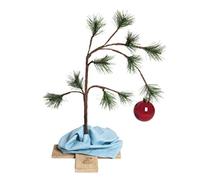 PRODUCTWORKS 24" The Original Charlie Artif, Plastic Paper Wood, Brown/Red, under-3-feet