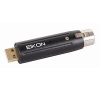 Proel EIKON EKUSBX1 Professional Audio Adapter USB to Cannon XLR 3F Female for Dynamic Microphones, Black
