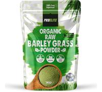 Organic Barley Grass Powder 1KG / 1000g - Certified Organic Grown in EU - 100% Raw Natural Gluten Free Superleaf Superfood Powder for Smoothies & Juices PROELITE