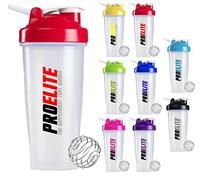 PROELITE Protein Shaker Bottle 600ml to 700ml Unisex Mixball Water Diet Shake Mixer (Green)