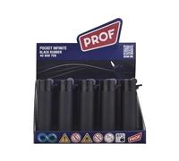 Prof Black Rubber Soft Touch Round Shape Lighter Fancy Black Top Maxi Size Pocket Size Refillable Llighter Limited Edition (PACK OF 5)