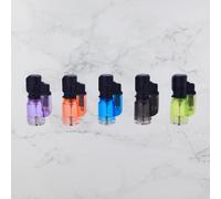 PROF - Large Tank Lighter With Flame Lock, Windproof Lighter, Electronic Lighter, Refillable Jet Flame Gas Lighter, Black | Blue | Green | PURPLE | ORANGE Lighter ( Send Out Random Colour X 1 )