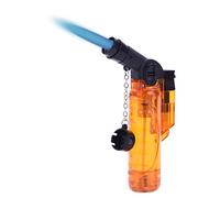 PROF Power Jet Angled High Capacity Lighter Gas Refillable Electronic Cigarette Cigar Kitchen Camper (Orange)