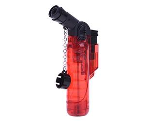 PROF Power Jet Angled High Capacity Lighter Gas Refillable Electronic Cigarette Cigar Kitchen Camper (Red)