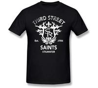Prof·Slow Saints Row T Shirt Saints Row 3 Tribute Distressed White Crew Neck Unisex Short Sleeve T-Shirt M