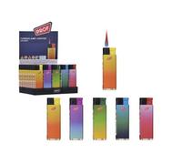 PROF WINDPROOF JET FLAME LIGHTER MAXI SIZE COLOUR GRADIENT JET FLAME LIGHTER GAS REFILLABLE PACK OF 5