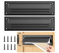 Profasion 13 inch Mail Slot for Front Door, Stainless Steel Mail Slot Cover, Easy to Install, 1 Pack, 13"×3.7", Black