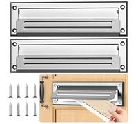 Profasion 13 inch Mail Slot for Front Door, Stainless Steel Mail Slot Cover, Easy to Install, 1 Pack, 13"×3.7", Silver