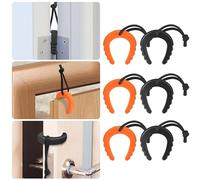 Profasion 6 Pack First Responder Door Stops, Door Stopper for Law Enforcement, Police, Emergency Medical Services, Door Stoppers Wedge, Black&Orange