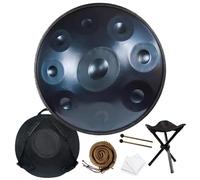 Professal 22" Handpan 432 Hz in D Minor, 9/10/12 Notes Steel Drum, Harmonic Percuss Instrument for Yoga & Mtat (Blue, 440 Hz)